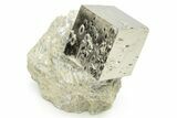 Natural Pyrite Cube In Rock - Navajun, Spain #227644-1